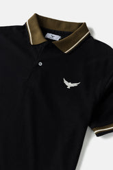 Contrast Collar Polo Shirt -  Ranger